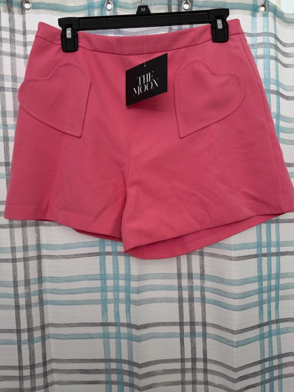 The Moon Pink High-Waist Heart Pocket Shorts